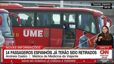 CNN Portugal — cobertura do caso do cruzeiro HV Hondius (10 mai, parte 2)